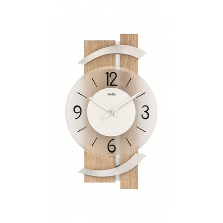 Modern wall clock with quartz movement from AMS