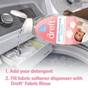 Dreft Baby Gentle Cleansing Fabric Rinse and Odor Remover, Hypoallergenic, Lightly Scented, 48 fl oz
