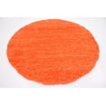 thumbnail image 2 of Unique Loom Solo Solid Shag Collection Area Modern Plush Rug Lush & Soft, 6 ft 0 x 6 ft 0, Tiger Orange, 2 of 6