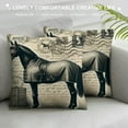 thumbnail image 3 of COMIO Square Pillow Cover - Decorative Throw Pillowcase, Farmhouse Horse, Suitable for Couch, Sofa, Bed,, 3 of 5