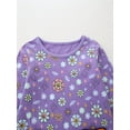 thumbnail image 4 of Bellafa Toddler Girls 100% Cotton Embroidery Applique Long Sleeve Dresses 2-7 Years Girl Kids A-line Halloween Pumpkin Party Dresses, 4 of 8