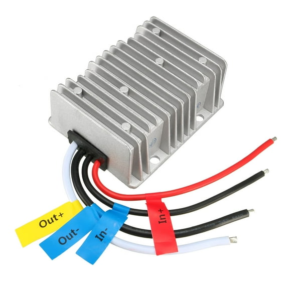 Unique Bargains Voltage Converter Aluminium Waterproof DC 24V to DC 13.8V 40A
