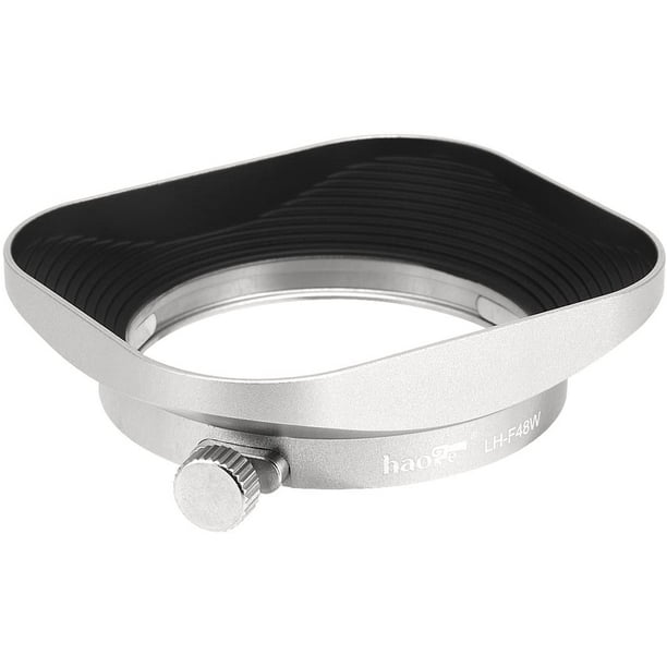 Haoge LH-F48W Square Metal Lens Hood Shade for Olympus M.ZUIKO