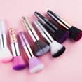 thumbnail image 3 of Blush Makeup Brush Reusable Multicolor Small Chubby Transparent Handle Faux Crystal Particles Cosmetic Brush for Women, 3 of 8