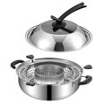 thumbnail image 2 of Plato de chafing de libinabra caliente con divisor sopa de sopa de cocina comercial para martilleras para el restaurante en casa cocina picnic cocina Con golpes, 2 of 9