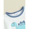 thumbnail image 4 of Argulvti Toddler Boy Summer Leisure Shorts Outfit Cotton Short Sleeve Round Neck T-Shirt with Elastic Waist Dinosaur Print Shorts, 4 of 8