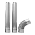thumbnail image 1 of 3pcs Stainless Steel Gas Water Heater Flue Pipe Set 90 Degree Elbow And Straight Tube High Temperature Resistant For Chimney Ventilation, 1 of 8
