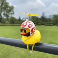 thumbnail image 2 of Pato amarillo con casco para coche, decoración de ciclismo, adornos para coche, accesorios, 2 of 5