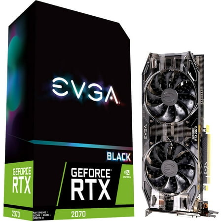 Diamond Dual Graphics Card - EVGA GeForce RTX 2070 Black Gaming,8GB GDDR6, Dual HDB Fans Graphics Card 08G-P4-1071-KR