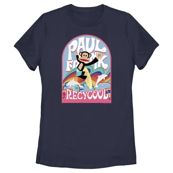 Women's Paul Frank Recycool Julius the Monkey  Graphic Tee Navy Blue Large