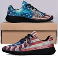 thumbnail image 3 of Patriotic Shoes Horse American flag Print Sneakers Lightweight Comfortable Running Shoes for Men Women Black Size 7.5, 3 of 7