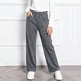 thumbnail image 5 of Jalioing Big Girls Straight Leg Sweatpants Solid Casual Loose Elastic Waist Open Bottom Joggers Workout Trousers, 5 of 6