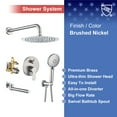 thumbnail image 4 of Rainlex One-Handle 1-Spray Brushed Nickel Bathtub Shower Faucet, 4 of 9