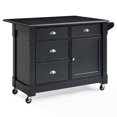 thumbnail image 1 of Crosley Lacey 4 Drawer Kitchen Cart in Black, 1 of 9