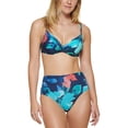 thumbnail image 2 of Calvin Klein BLUE MULTI Liquid Underwire Bra Swim Top, US X-Small, 2 of 4