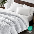 thumbnail image 5 of Bare Home Shaggy Faux Fur Duvet Cover - Ultra Soft - Fluffy Crystal Velvet - Queen, White, 5 of 7