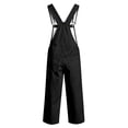 thumbnail image 5 of Tisuna Kids Boys And Girls Overalls Pants Solid Color Sleeveless Suspender Trousers With Pocket Casual Breathable Child Straight Leg Pants Black Size 5-6 Years, 5 of 6