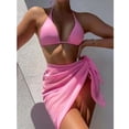 thumbnail image 2 of Fesfesfes Ladies Bikini Sets Sling Tops High Waist Shorts Bottoms 3-piece Swimsuit Split Swimwear Women Beachwear Under $10, 2 of 6