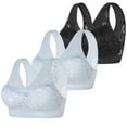 thumbnail image 2 of Women's Bra 3 Pack Comfort Wireless Bras - Women'S Seamless Non Wired Everyday Bras,Beige Women's Bra 3XL, 2 of 9