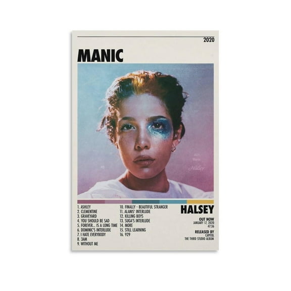 Halsey Manic Poster Canvas Poster Bedroom Decoration Landscape Office Valentine's Birthday Gift