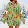 thumbnail image 2 of QASIEATN Hoodie Dress for Women Slim Casual Long Sleeve High Waist Pullover Bodycon Sweatshirt Dresses Clothing, 2 of 4