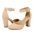 thumbnail image 4 of Zapatos de Tacón Angela para Mujer DREAM PAIRS en Nubuck Nude con Tacón de 8.5 cm, 4 of 7