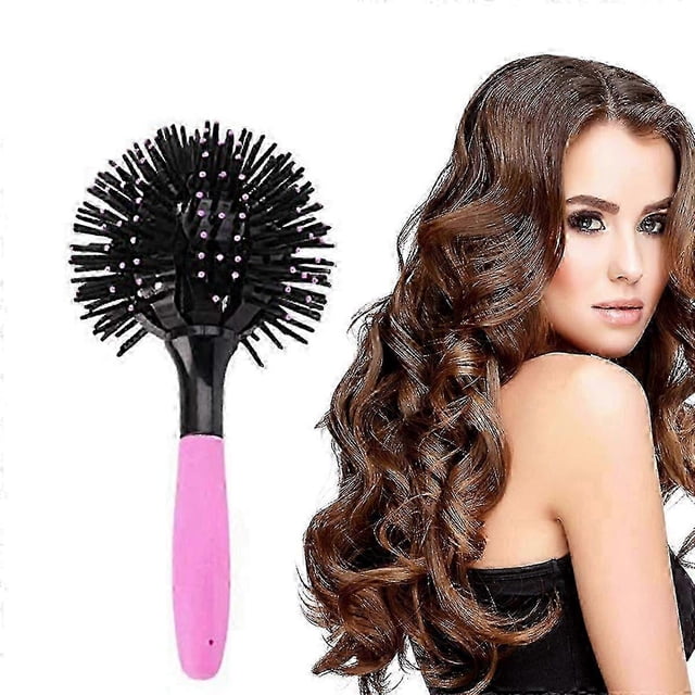 360-degree Round Styling Hair Brush With 3d Bomb Curl Technology Suitable For Wet And Dry Hair Detangling And Blow Drying