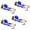Blue, variant on 4 Pack USA Utility 1" x 15' Ratchet Tie Down Strap w/S Hook for Boat Motorcycle Bike, Pink