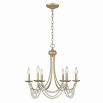 7646-6 GA-Golden Lighting-Serafina - 6 Light Chandelier-23.75 Inches Tall and 24.5 Inches Wide -Traditional Installation