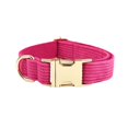 thumbnail image 4 of Collier et Laisse pour Chien en Velours Côtelé Rouge avec Plaque Gravée Personnalisée, 4 of 16