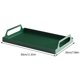thumbnail image 5 of Bandeja rústica vintage rectangular de madera para servir alimentos, bandeja de metal para servir bocadillos, verde, 5 of 5
