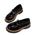 thumbnail image 4 of Wensltd Fashion Loafers Shoes Women Wide Width Walking Low Heel Shoes for Daily Office Casual Wear Shoes Black, 4 of 9
