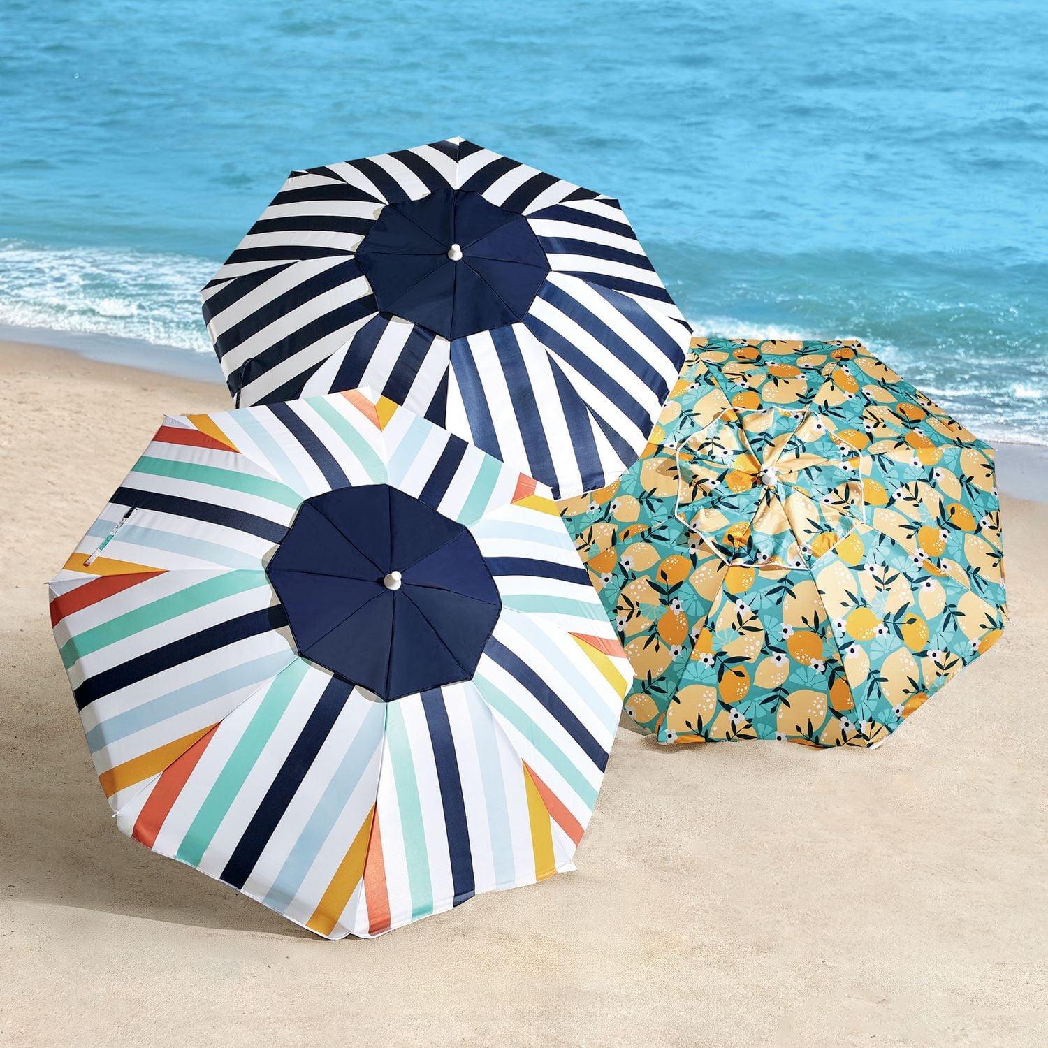 Parasol de plage octogonal Mainstays, 2,1 m