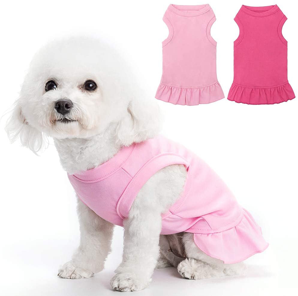 6 Pieces Dog Shirts Pet Puppy Blank Clothes Breathable Dog Plain Shirts Soft Puppy T-Shirts Clothes Outfit for Dogs Cats Puppy 