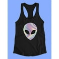thumbnail image 3 of Multicolored Alien Racerback Tank Women -SPIdeals Designs, Female Small, 3 of 4