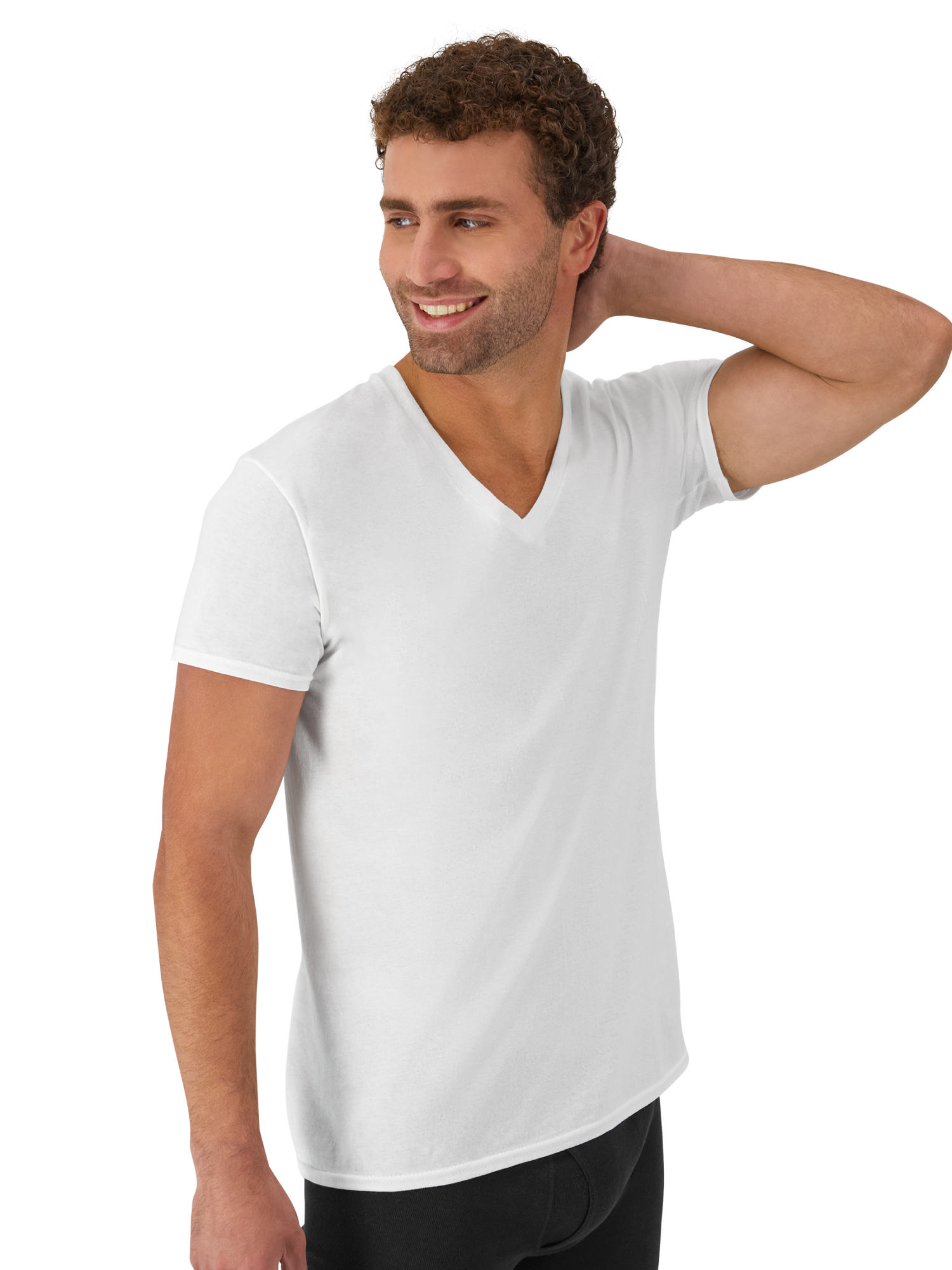 Hanes Men's V-Neck Undershirts 10-Pack White Cotton Tees photo 4
