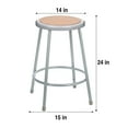 thumbnail image 3 of Hampden Furnishings Flynn Collection 24" Masonite/Steel Stool, Grey, Pack of 2, 3 of 6