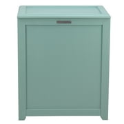 Oceanstar Wooden Storage Laundry Hamper, Turquoise Color, 20.3 L x 13.3 W x 24 H inches, Age Group Adult