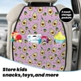 thumbnail image 4 of Different Avocados Mats Back Seat Protectors, Car Seat Protector Vehicle Organizers Waterproof Cover Back Seat Cover for Kids with 3 Storage Pockets 2 Pack, 4 of 5