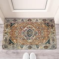 thumbnail image 2 of Boho Light Brown Vintage Country Carpet Welcome Door Mat Decorative Doormat Farmhouse Low-Profile Floor Rug Switch Mat for Home Indoor Outdoor Decorations 17 X 30 Inch, 2 of 6