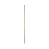Boardwalk BWK138 1.13 in. Diameter x 60 in. Handle Length Metal Tip Threaded Hardwood Broom Handle - Natural