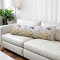 thumbnail image 2 of Spring Floral Body Pillow Covers 20"x54", Hummingbird Summer Botanical Watercolor Soft Brushed Microfiber Breathable Throw Pillow Covers, Pillowcase with Zipper for Couch Sofa Bedroom Living Room, 2 of 9