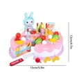 thumbnail image 3 of 38 PCS Birthday Cake Toy Set with Exquisite Gift Box, DIY Cutting Fake Birthday Cake with Candles & Fruit Decoration, Pretend Play Birthday Party Cake for Kids Boys Girls Birthday Gift,Pink, 3 of 6