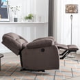 thumbnail image 5 of Electric Recliner, Fabric Upholstered Armchair with Tufted Backrest and Adjustable Footrest, Modern Single Sofa Chair with Soft Seat Cushion for Living Room or Office, Brown, 5 of 7