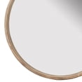 thumbnail image 5 of 28 Inch Round Wall Mount Accent Mirror, Natural Fir Wood with Subtle Grains- Saltoro Sherpi, 5 of 6