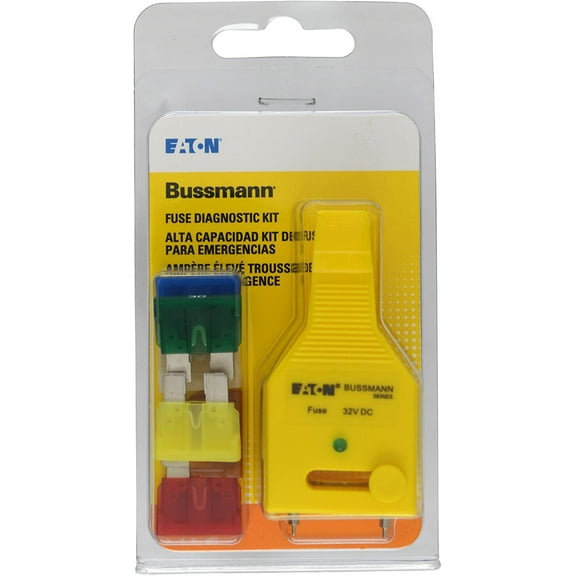 Bussmann ATC Blade Fuse Diagnostic Kit - Automotive Fuse Block, 12V, 30 Amps - Yellow