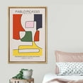 thumbnail image 2 of PixonSign Framed Canvas Print Wall Art Pablo Picasso Mid-Century Line Art Abstract Shapes Illustrations Modern Art Decorative Minimal Relax/Calm for Living Room, Bedroom, Office - 24"x36" NATURAL, 2 of 5