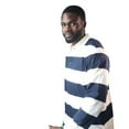 thumbnail image 6 of By Mullay Men's Striped Rugby Shirt - Long Sleeve Cotton Polo - Classic Collared Casual Golf Shirt, 6 of 6