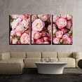 thumbnail image 2 of wall26 - 3 Piece Canvas Wall Art - Roses Background - Modern Home Art Stretched and Framed Ready to Hang - 24"x36"x3 Panels, 2 of 3