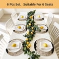 thumbnail image 5 of Brown Geometric Round 13 Inch Placemats Set of 4, Modern Abstract Art Ombre HeatResistant Non Slip Place Mats for Dining Table, Wipeable Braided Kitchen Table Mats for Housewarming, 5 of 9